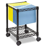 Safco® Compact Mobile Wire File Cart, One-shelf, 15.5w X 14d X 19.75h, Black freeshipping - TVN Wholesale 