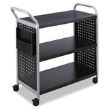 Safco® Scoot Three-shelf Utility Cart, 31w X 18d X 38h, Black-silver freeshipping - TVN Wholesale 