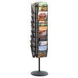 Safco® Onyx Mesh Rotating Magazine Display, 30 Compartments, 16.5w X 16.5d X 66h, Black freeshipping - TVN Wholesale 