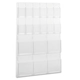 Safco® Reveal Clear Literature Displays, 18 Compartments, 30w X 2d X 45h, Clear freeshipping - TVN Wholesale 