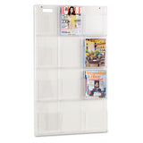 Safco® Reveal Clear Literature Displays, 12 Compartments, 30w X 2d X 49h, Clear freeshipping - TVN Wholesale 