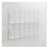 Safco® Reveal Clear Literature Displays, 12 Compartments, 30w X 2d X 20.25h, Clear freeshipping - TVN Wholesale 