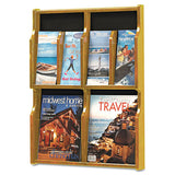 Safco® Expose Adjustable Magazine-pamphlet 9 Pocket Display, 29.75w X 2.5d X 38.25h, Mahogany freeshipping - TVN Wholesale 