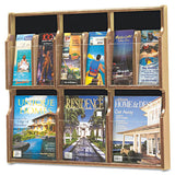 Safco® Expose Adjustable Magazine-pamphlet 9 Pocket Display, 29.75w X 2.5d X 38.25h, Mahogany freeshipping - TVN Wholesale 