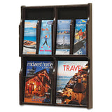 Safco® Expose Adjustable Magazine-pamphlet 9 Pocket Display, 29.75w X 2.5d X 38.25h, Mahogany freeshipping - TVN Wholesale 