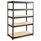 Safco® Boltless Steel-particleboard Shelving, Five-shelf, 36w X 18d X 72h, Black freeshipping - TVN Wholesale 