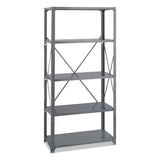 Safco® Commercial Steel Shelving Unit, Five-shelf, 36w X 18d X 75h, Dark Gray freeshipping - TVN Wholesale 