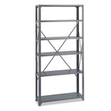 Safco® Commercial Steel Shelving Unit, Six-shelf, 36w X 12d X 75h, Dark Gray freeshipping - TVN Wholesale 