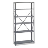 Safco® Commercial Steel Shelving Unit, Six-shelf, 36w X 12d X 75h, Dark Gray freeshipping - TVN Wholesale 