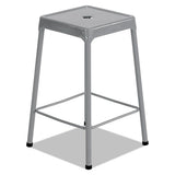 Safco® Counter-height Steel Stool, Backless, Supports Up To 250 Lb, 25" Seat Height, Silver freeshipping - TVN Wholesale 
