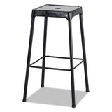 Safco® Bar-height Steel Stool, Backless, Supports Up To 250 Lb, 29" Seat Height, Black freeshipping - TVN Wholesale 