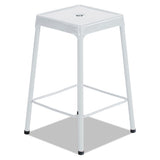 Safco® Bar-height Steel Stool, Backless, Supports Up To 250 Lb, 29" Seat Height, Silver freeshipping - TVN Wholesale 