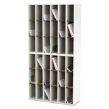 Safco® Wood Mail Sorter With Adjustable Dividers, Stackable, 18 Compartments, Gray freeshipping - TVN Wholesale 