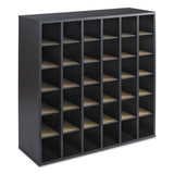 Safco® Wood Mail Sorter With Adjustable Dividers, Stackable, 36 Compartments, Black freeshipping - TVN Wholesale 