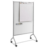 Safco® Impromptu Magnetic Whiteboard Collaboration Screen, 42w X 21.5d X 72h, Black-white freeshipping - TVN Wholesale 