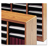 Safco® Wood-fiberboard E-z Stor Sorter, 24 Sections, 40 X 11 3-4 X 23, Mahogany freeshipping - TVN Wholesale 