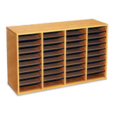 Safco® Wood-laminate Sorter, 24 Sections, 39 1-4 X 11 3-4 X 16 1-4, Medium Oak freeshipping - TVN Wholesale 