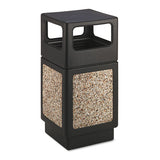 Safco® Canmeleon Side-open Receptacle, Square, Aggregate-polyethylene, 38 Gal, Black freeshipping - TVN Wholesale 