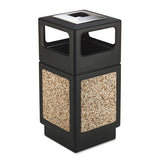 Safco® Canmeleon Ash-trash Receptacle, Square, Aggregate-polyethylene, 38 Gal, Black freeshipping - TVN Wholesale 