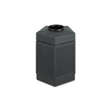 Safco® Canmeleon Indoor-outdoor Receptacle, Pentagon, Polyethylene, 45 Gal, Black freeshipping - TVN Wholesale 