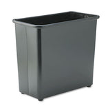 Safco® Rectangular Wastebasket, Steel, 27.5 Qt, Black freeshipping - TVN Wholesale 