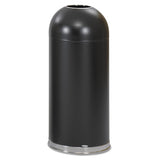Safco® Open-top Dome Receptacle, Round, Steel, 15 Gal, Black freeshipping - TVN Wholesale 