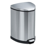 Safco® Step-on Waste Receptacle, Triangular, Stainless Steel, 4 Gal, Chrome-black freeshipping - TVN Wholesale 