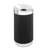 Safco® At-your-disposal Vertex Receptacle, Round, Polyethylene, 38 Gal, Black-chrome freeshipping - TVN Wholesale 