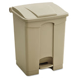 Safco® Large Capacity Plastic Step-on Receptacle, 17 Gal, Tan freeshipping - TVN Wholesale 