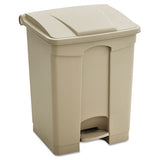 Safco® Large Capacity Plastic Step-on Receptacle, 23 Gal, Tan freeshipping - TVN Wholesale 