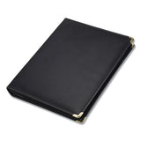 Samsill® Classic Collection Zipper Ring Binder, 3 Rings, 1.5" Capacity, 11 X 8.5, Black freeshipping - TVN Wholesale 