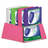 Samsill® Clean Touch Round Ring View Binder Protected W-antimicrobial Additive, 3 Rings, 1" Capacity, 11 X 8.5, Lime freeshipping - TVN Wholesale 