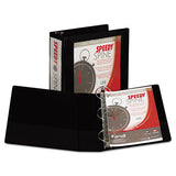 Samsill® Speedy Spine Heavy-duty Time Saving Round Ring View Binder, 3 Rings, 3" Capacity, 11 X 8.5, Black freeshipping - TVN Wholesale 