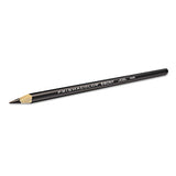 Ebony Sketching Pencil, 4 Mm, 2b (#1), Jet Black Lead, Black Matte Barrel, Dozen