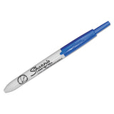 Sharpie® Retractable Permanent Marker, Extra-fine Needle Tip, Blue freeshipping - TVN Wholesale 