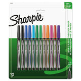 Sharpie® Water-resistant Ink Porous Point Pen, Stick, Fine 0.4 Mm, Black Ink, Black-gray Barrel, Dozen freeshipping - TVN Wholesale 