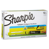 Sharpie® Liquid Pen Style Highlighters, Fluorescent Yellow Ink, Chisel Tip, Yellow-black-clear Barrel, Dozen freeshipping - TVN Wholesale 