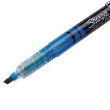 Sharpie® Liquid Pen Style Highlighters, Fluorescent Blue Ink, Chisel Tip, Blue-black-clear Barrel, Dozen freeshipping - TVN Wholesale 