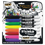 Sharpie® Stained Fabric Markers, Medium Brush Tip, Assorted Colors, 8-pack freeshipping - TVN Wholesale 