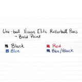 uni-ball® Vision Elite Designer Series Roller Ball Pen, Stick, Bold 0.8 Mm, Black Ink, Assorted Barrel Colors, 4-pack freeshipping - TVN Wholesale 