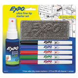 Low-odor Dry Erase Marker Starter Set, Extra-fine Needle Tip, Assorted Colors, 5-set