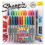 Sharpie® Fine Tip Permanent Marker, Fine Bullet Tip, Assorted Colors, 24-pack freeshipping - TVN Wholesale 