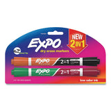 EXPO® 2-in-1 Dry Erase Markers, Medium Chisel Tip, Assorted Colors, 2-pack freeshipping - TVN Wholesale 