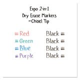 EXPO® 2-in-1 Dry Erase Markers, Fine-broad Chisel Tips, Assorted Primary Colors, 4-pack freeshipping - TVN Wholesale 