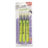 Clearview Pen-style Highlighter, Fluorescent Yellow Ink, Chisel Tip, Yellow-black-clear Barrel, 3-pack