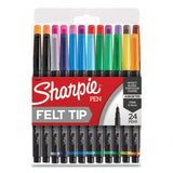 Sharpie® Art Pen Porous Point Pen, Stick, Fine 0.4 Mm, Assorted Ink Colors, Black Barrel, 24-pack freeshipping - TVN Wholesale 