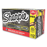 Sharpie® Pro Permanent Marker, Fine Bullet Tip, Black, Dozen freeshipping - TVN Wholesale 