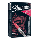 Sharpie® Metallic Fine Point Permanent Markers, Fine Bullet Tip, Red, Dozen freeshipping - TVN Wholesale 
