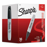 Sharpie® Chisel Tip Permanent Marker, Broad Chisel Tip, Black, 36-pack freeshipping - TVN Wholesale 