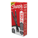 Sharpie® S-Gel™ S-gel High-performance Gel Pen, Retractable, Medium 0.7 Mm, Black Ink, Black Barrel, Dozen freeshipping - TVN Wholesale 